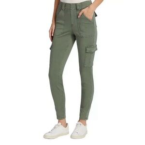 SPANX Stretch Twill Ankle Cargo Pant in Olive Size Small
